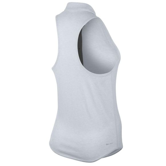 NEW Women's Medium NIKE Dri-FIT Touch Sleeveless Top Grey Heather 598267 051 - Picture 4 of 5